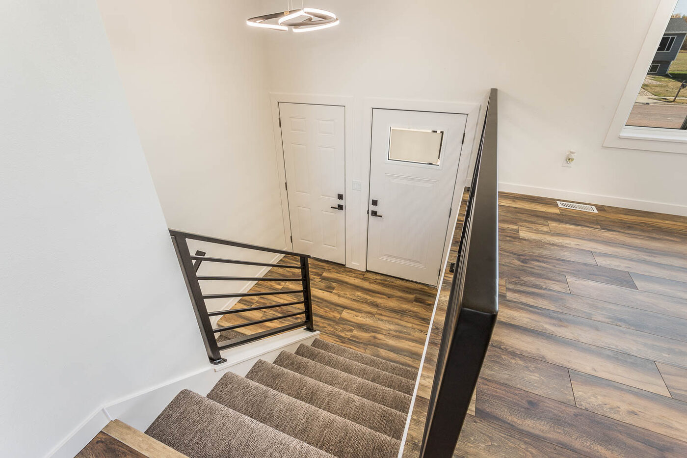Entry and stairs after the work was done