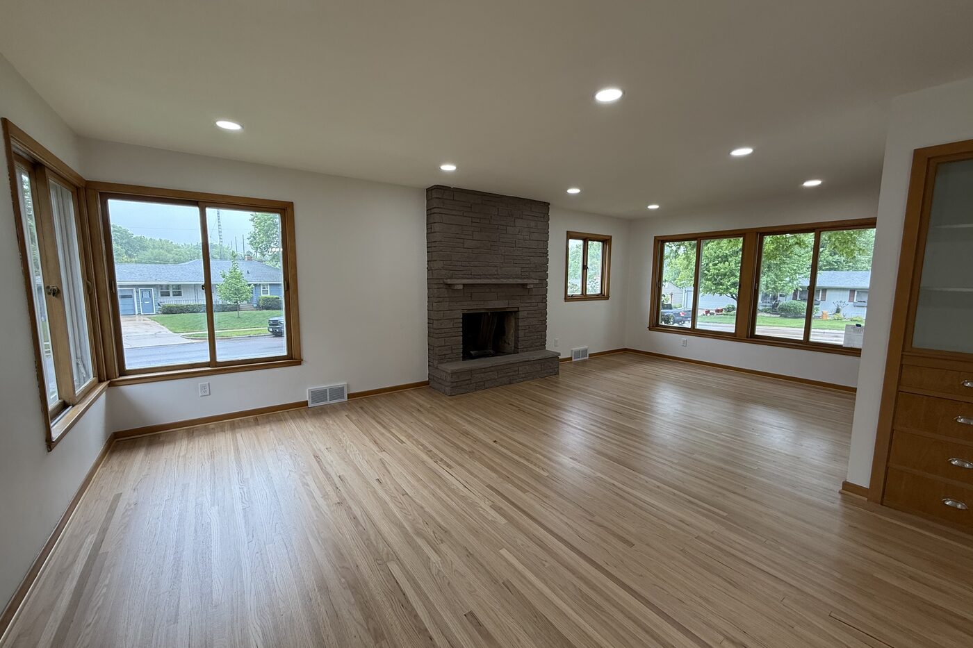 Living room after the work was done