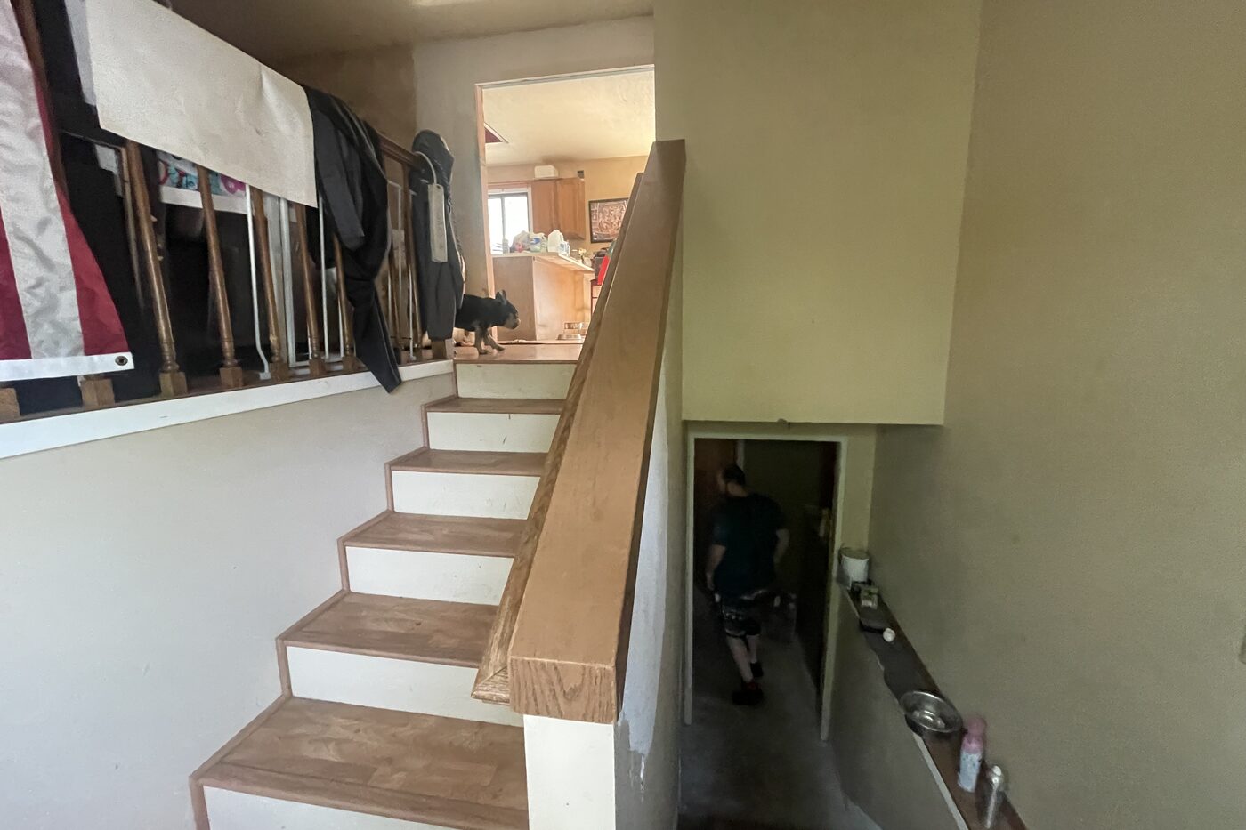Entry and stairs before All Things Home worked on it