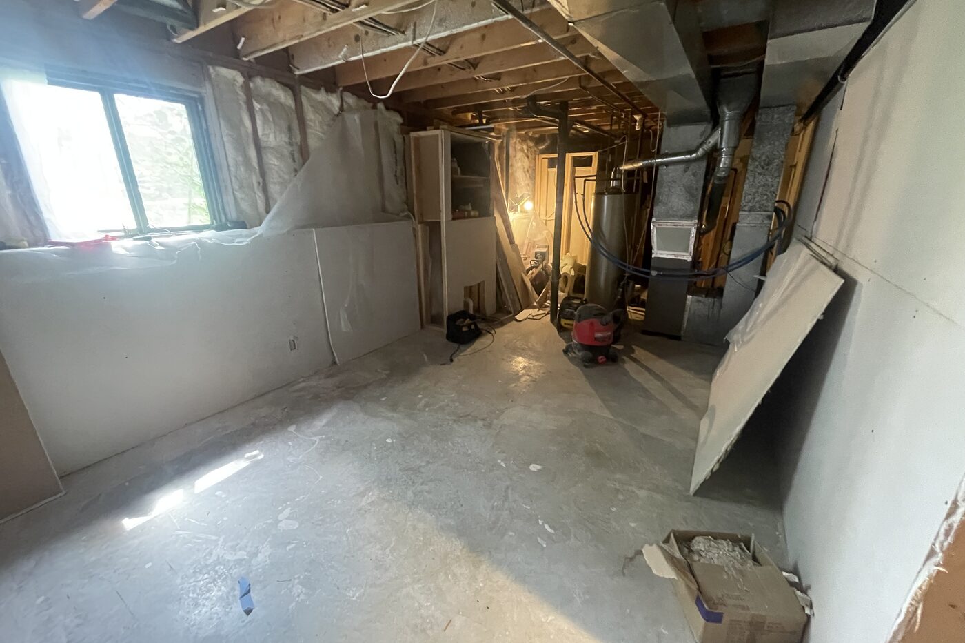 Lower level before All Things Home worked on it