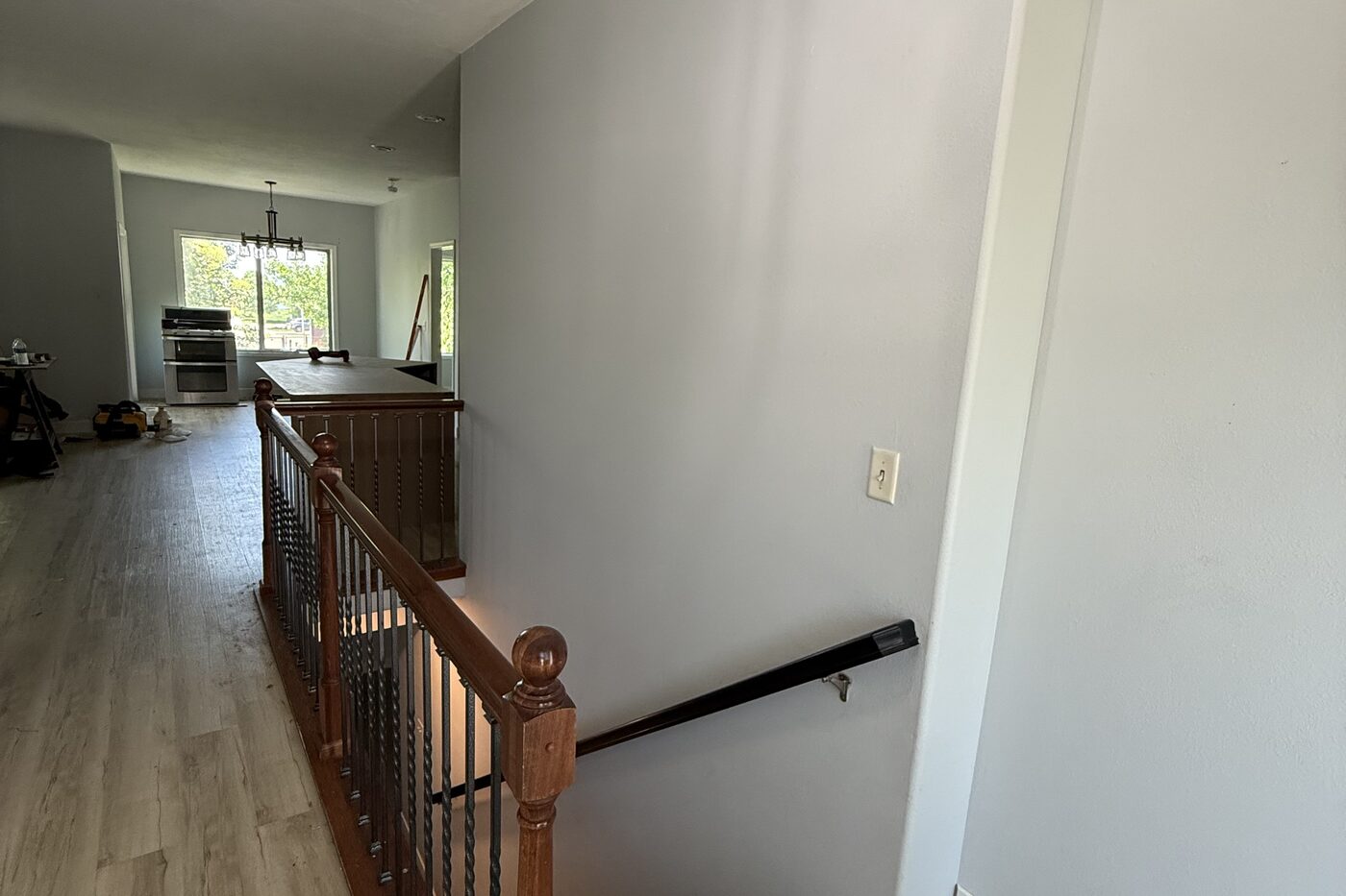 Entry and stairs before All Things Home worked on it