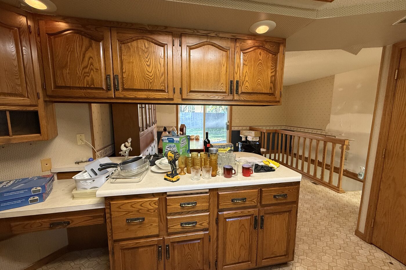 Kitchen before All Things Home worked on it